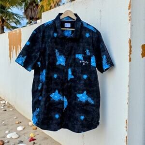 Men's Hurley Tropical Hawaiian Button Up Shirt 2X